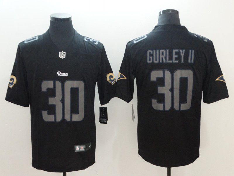 Men Los Angeles Rams #30 Gurley ii Nike Fashion Impact Black Color Rush Limited NFL Jersey->los angeles rams->NFL Jersey